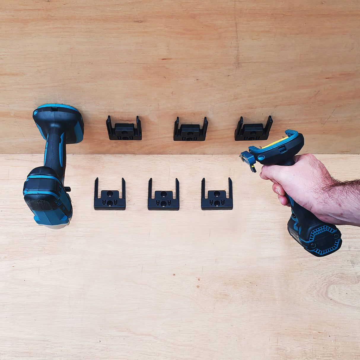 StealthMounts Tool Mount for Makita LXT 18V Pack of 4 Blue