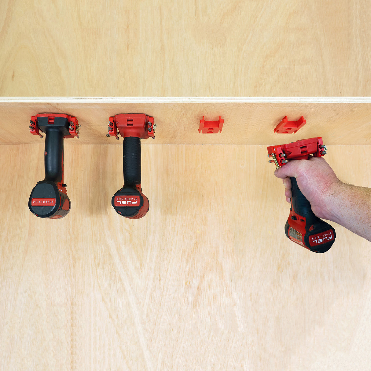 StealthMounts Tool Mount for Milwaukee M18 18V Pack of 4 Red