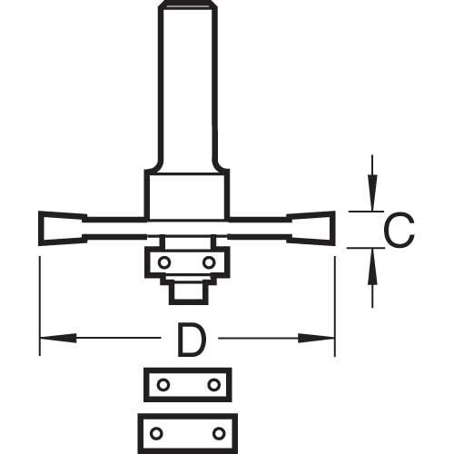 Trend Biscuit Jointer Bit 4mm x 37.2mm 1/4in Shank