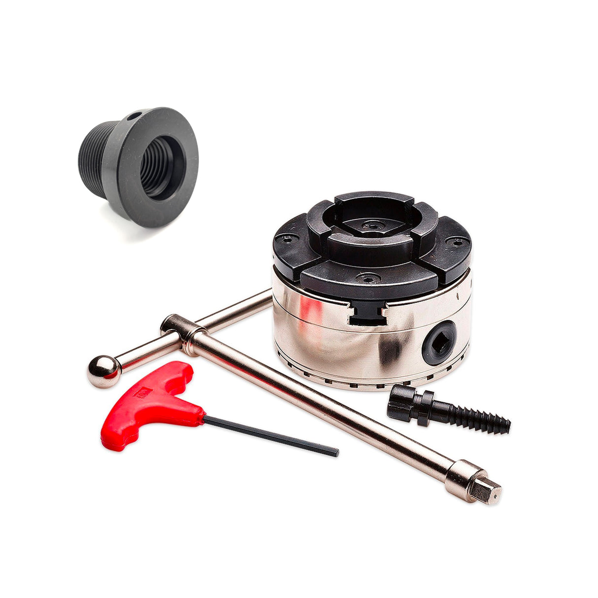 Torquata 100mm Scroll Chuck Insert Adapter and TSC-100 Scroll Chuck for lathes