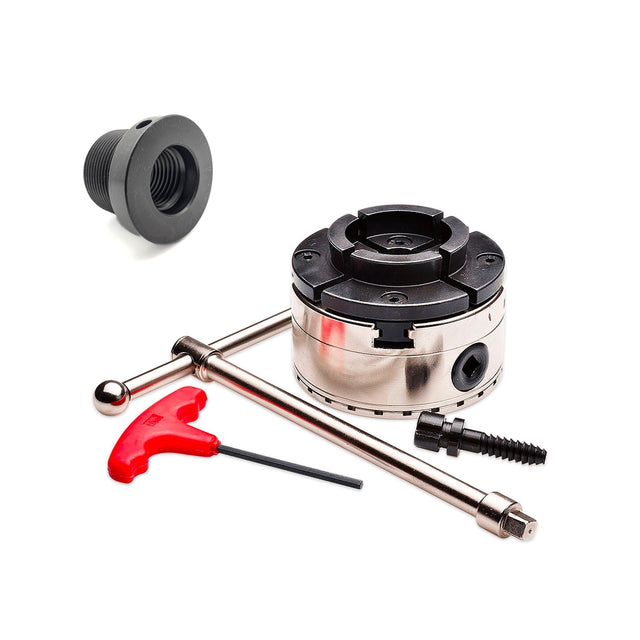 Torquata 100mm Scroll Chuck Insert Adapter and TSC-100 Scroll Chuck for lathes