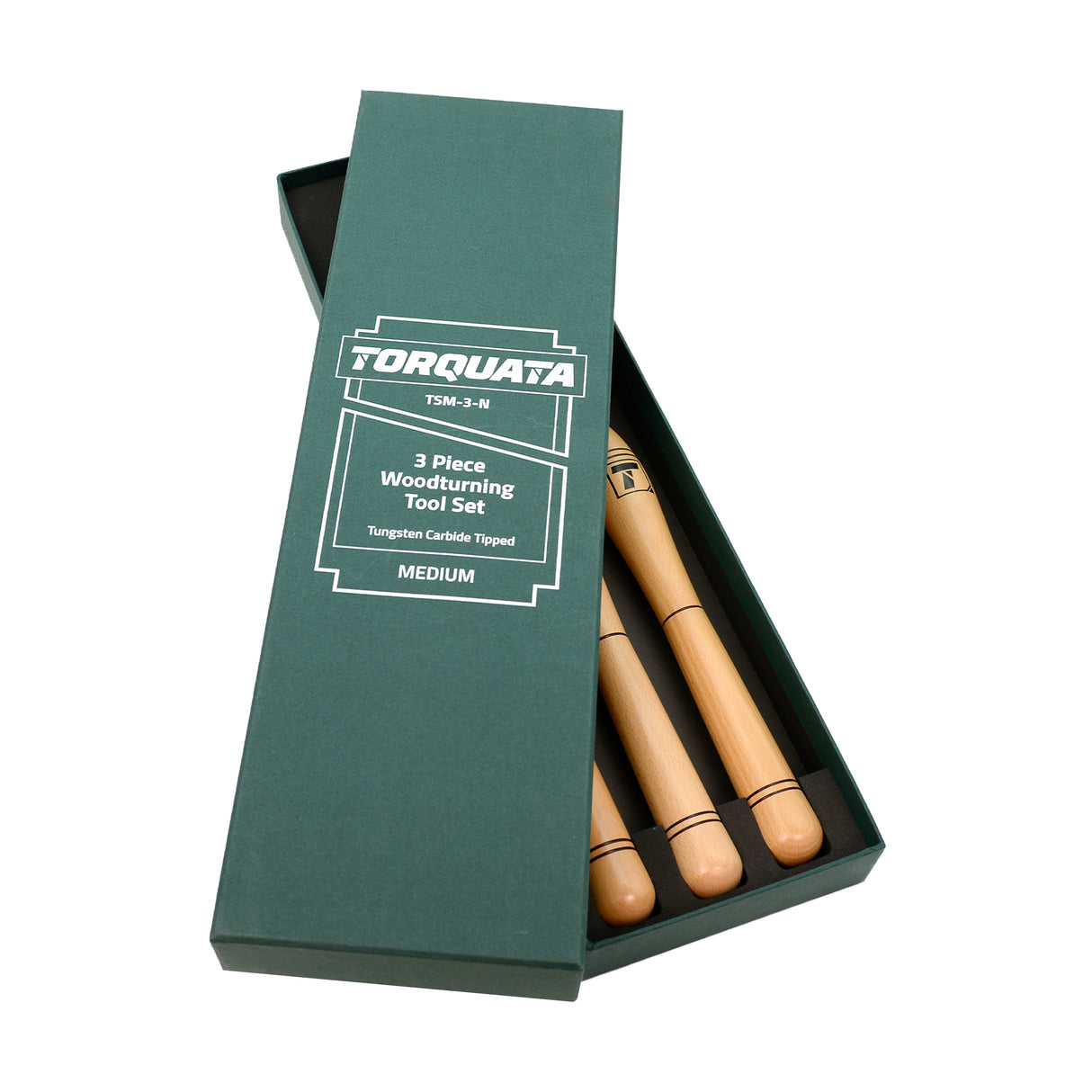 Torquata 3-Piece Tungsten Carbide Medium Woodturning Tool Set