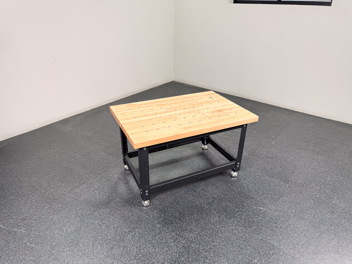 Torquata Workbench System 900 x 600 x 450 H Dog Hole Top Assembly & Machine Stand