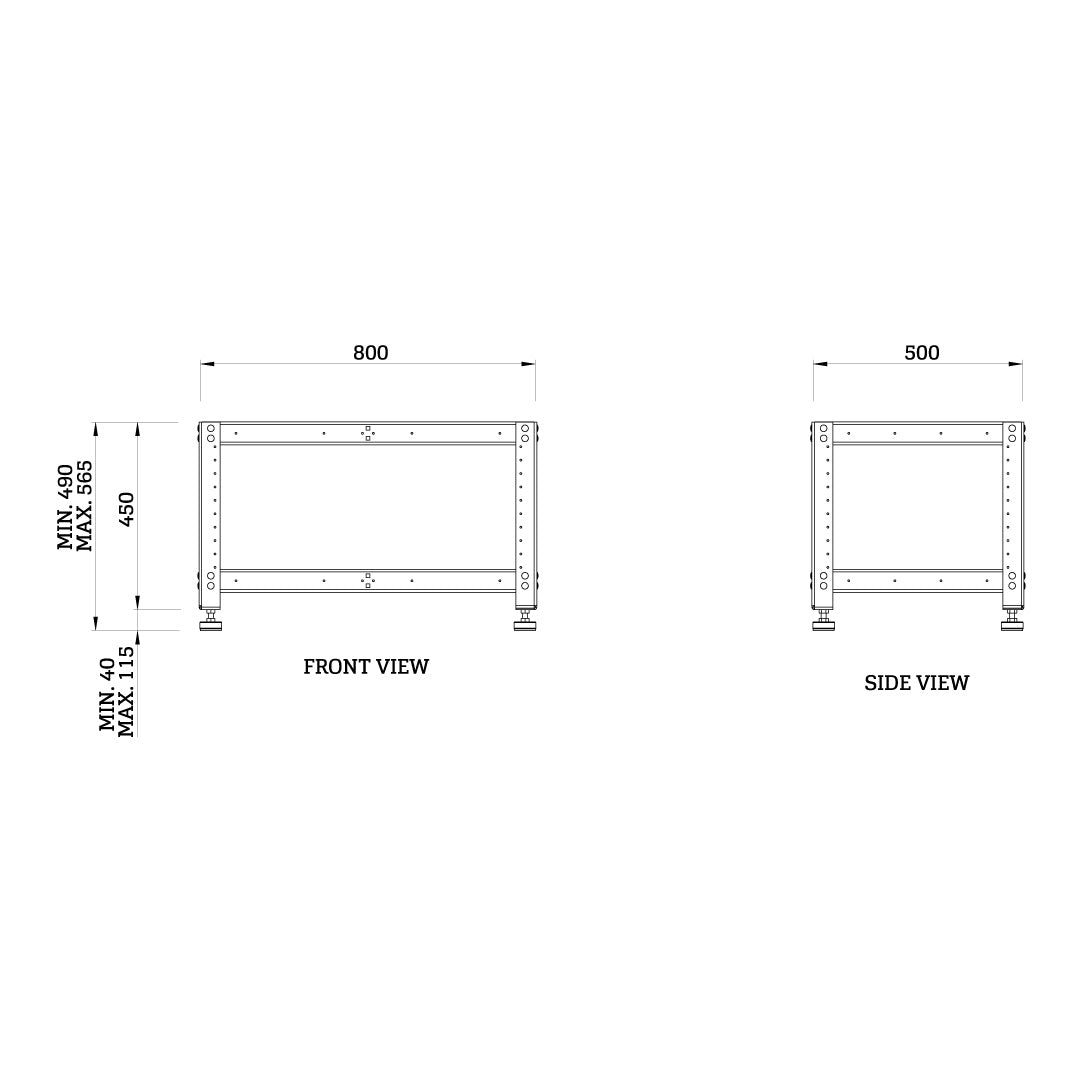 Torquata Workbench System 1400 x 500 x 450 H Assembly & Machine Stand Only