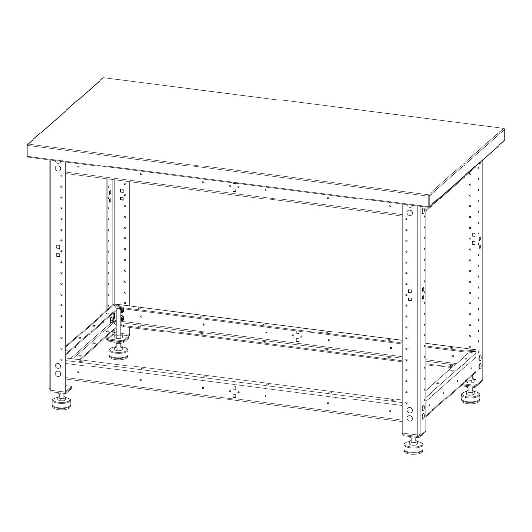 Torquata Workbench System 1200 x 600 Workbench Kit with Plain Top