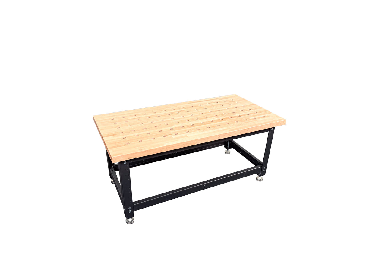 Torquata Workbench System 1200 x 600 x 450 H Dog Hole Top Assembly & Machine Stand