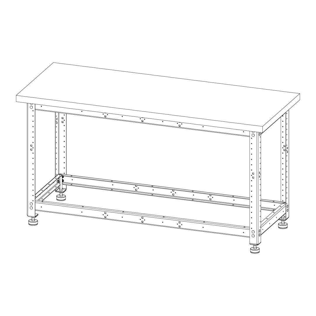 Torquata Workbench System 1500 x 600 Workbench Kit with Plain Top