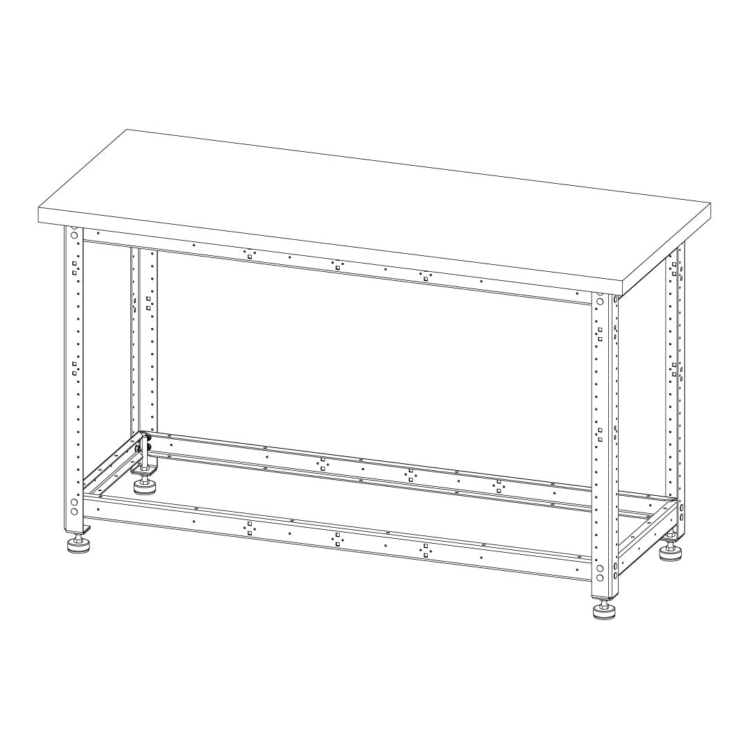 Torquata Workbench System 1500 x 600 Workbench Kit with Plain Top