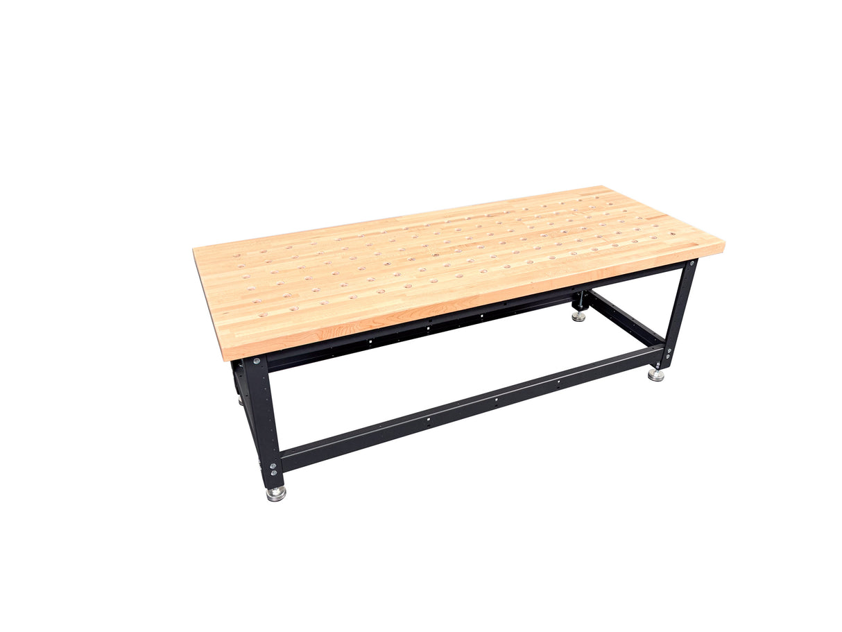 Torquata Workbench System 1500 x 600 x 450 H Dog Hole Top Assembly & Machine Stand