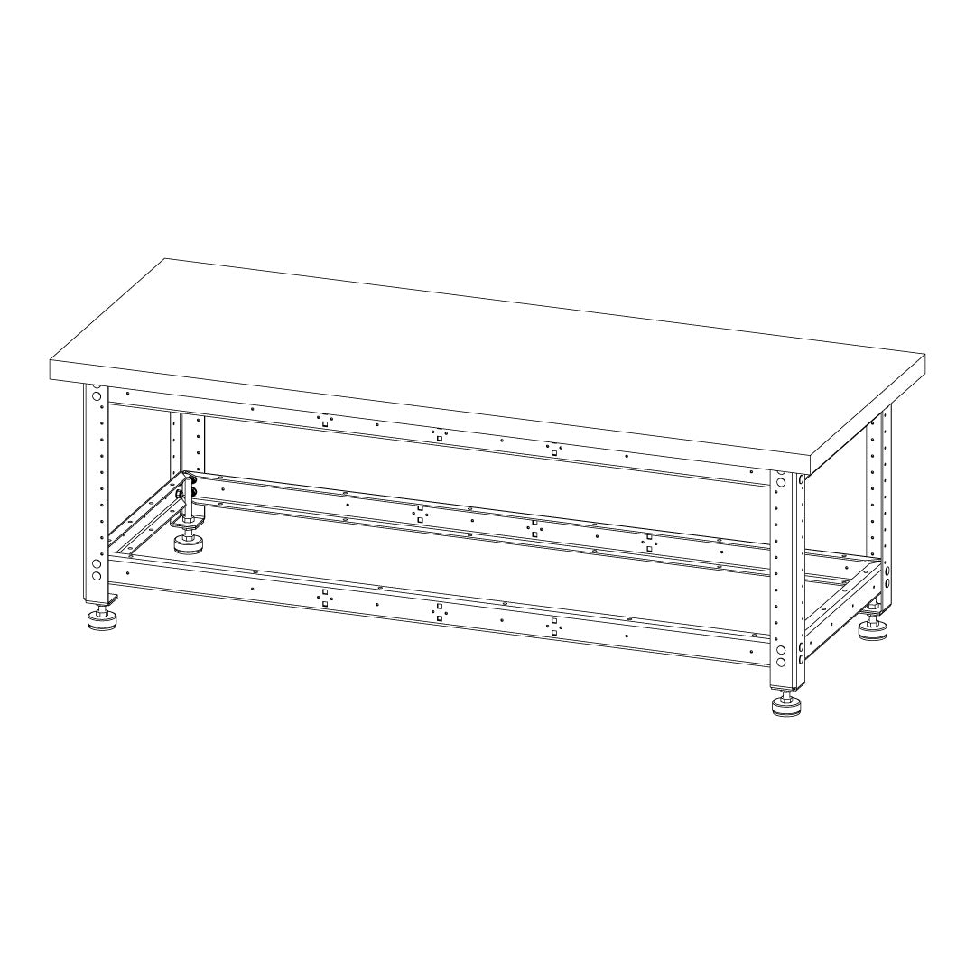 Torquata Workbench System 1500 x 600 x 450 H Plain Top Assembly & Machine Stand