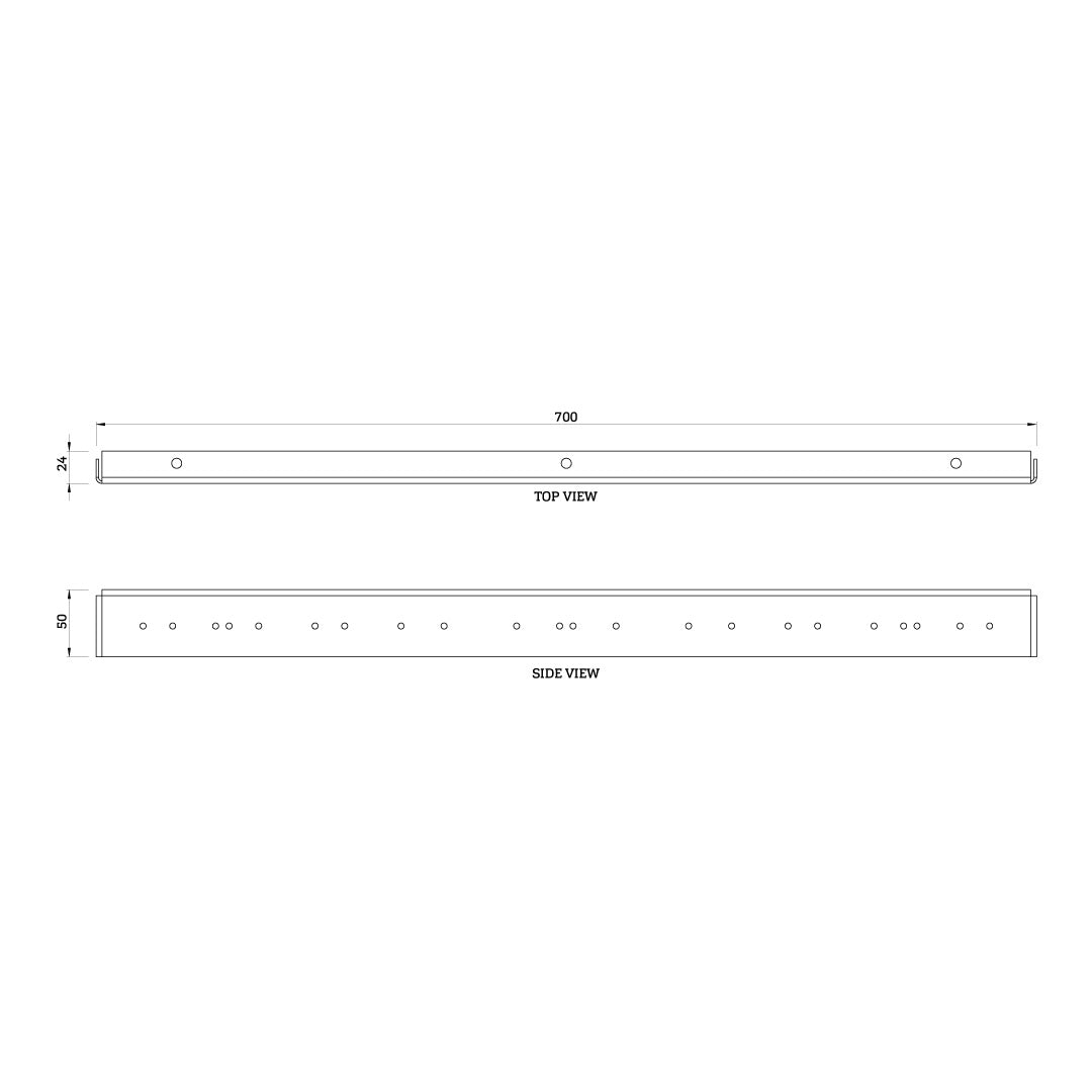 Torquata Workbench System Set of 2 Drawer or Shelf Rails
