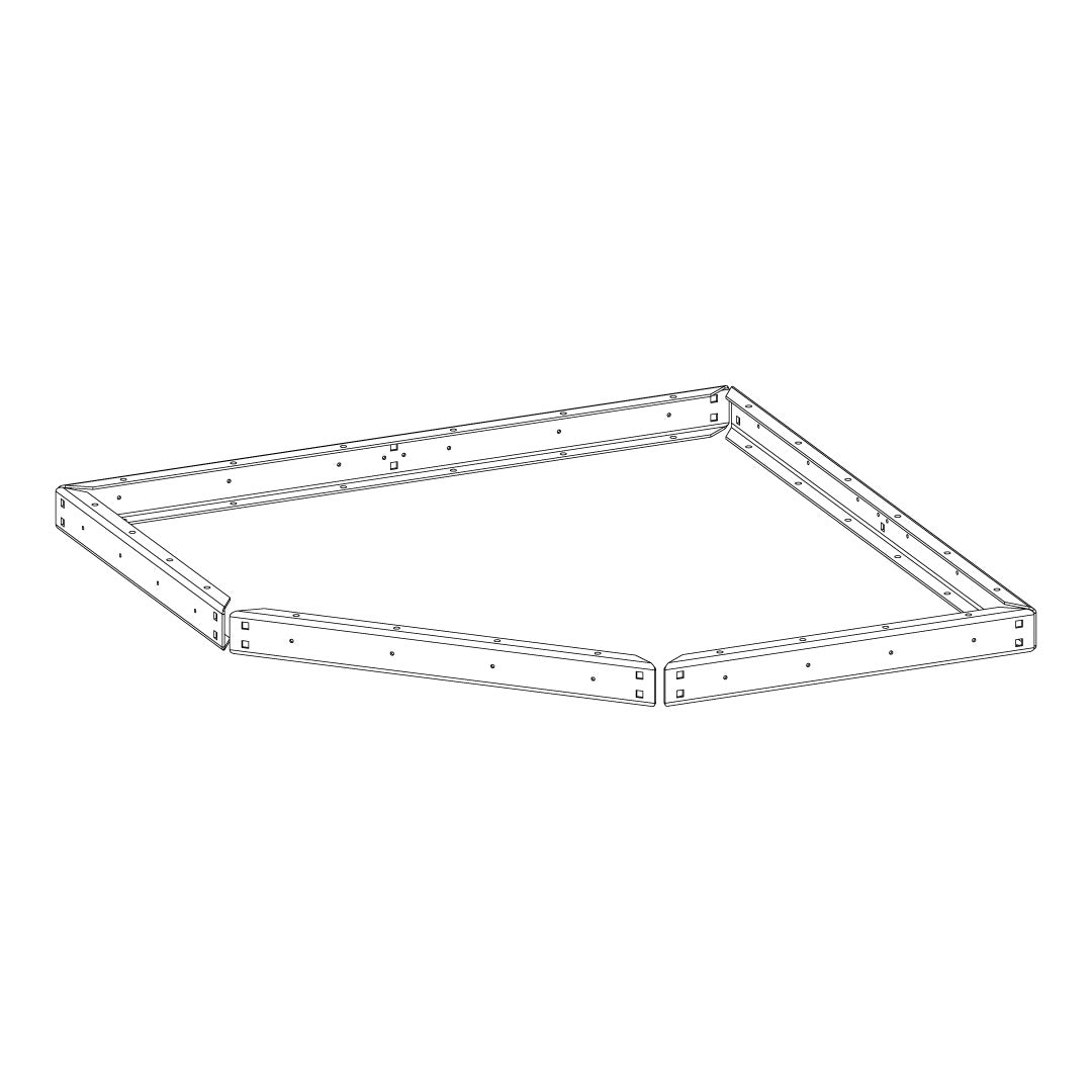 Torquata Workbench System Set of 5 Corner Shelf Rails