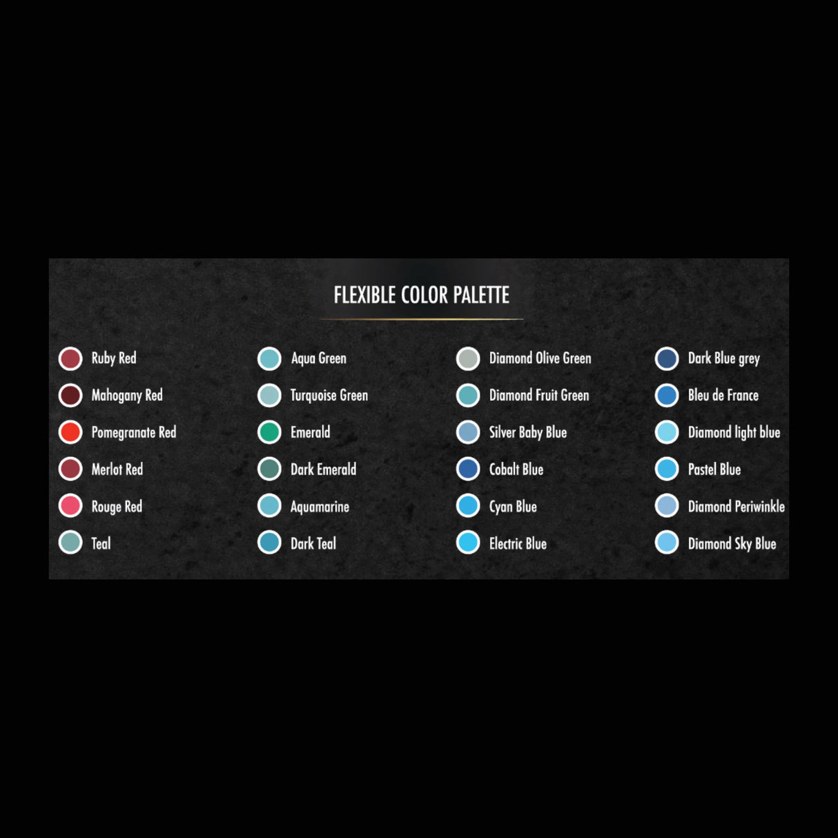 Starbond 24-Color RGB Mica Powder Pigment Set detail showcasing vibrant shades like Ruby Red and Diamond Sky Blue