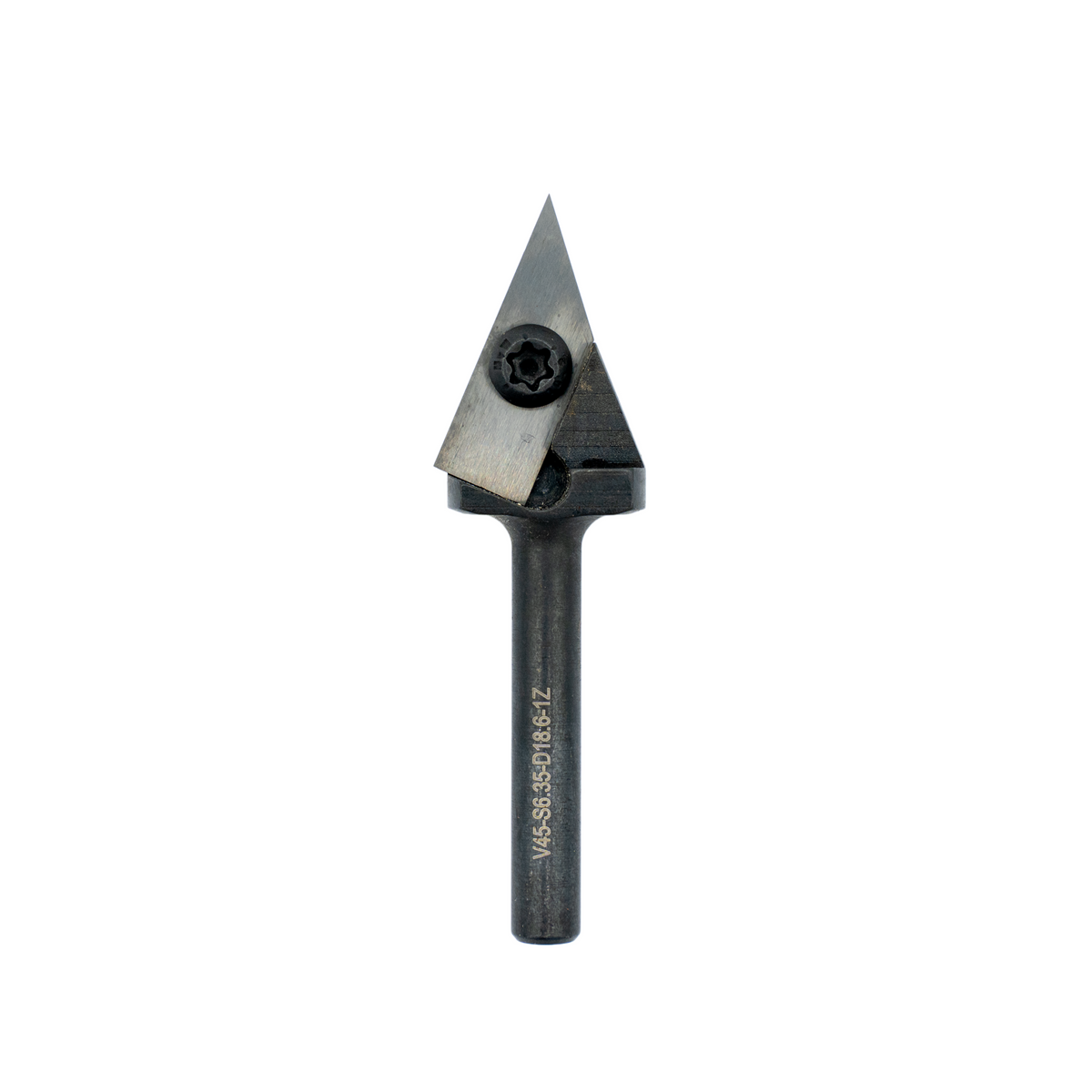 Torquata 45 Degree Carbide Insert V-Groove Router Bit 1/4in Shank