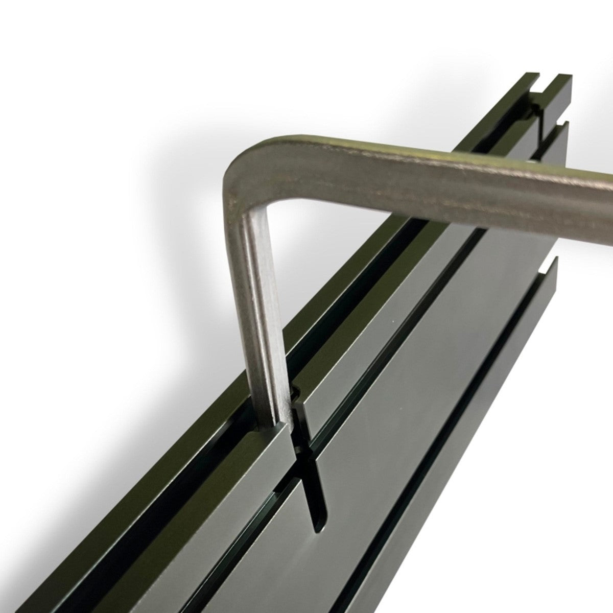 Two T-Track clamps securely mounted on XT XTENDER Fence for versatile saw fence compatibility