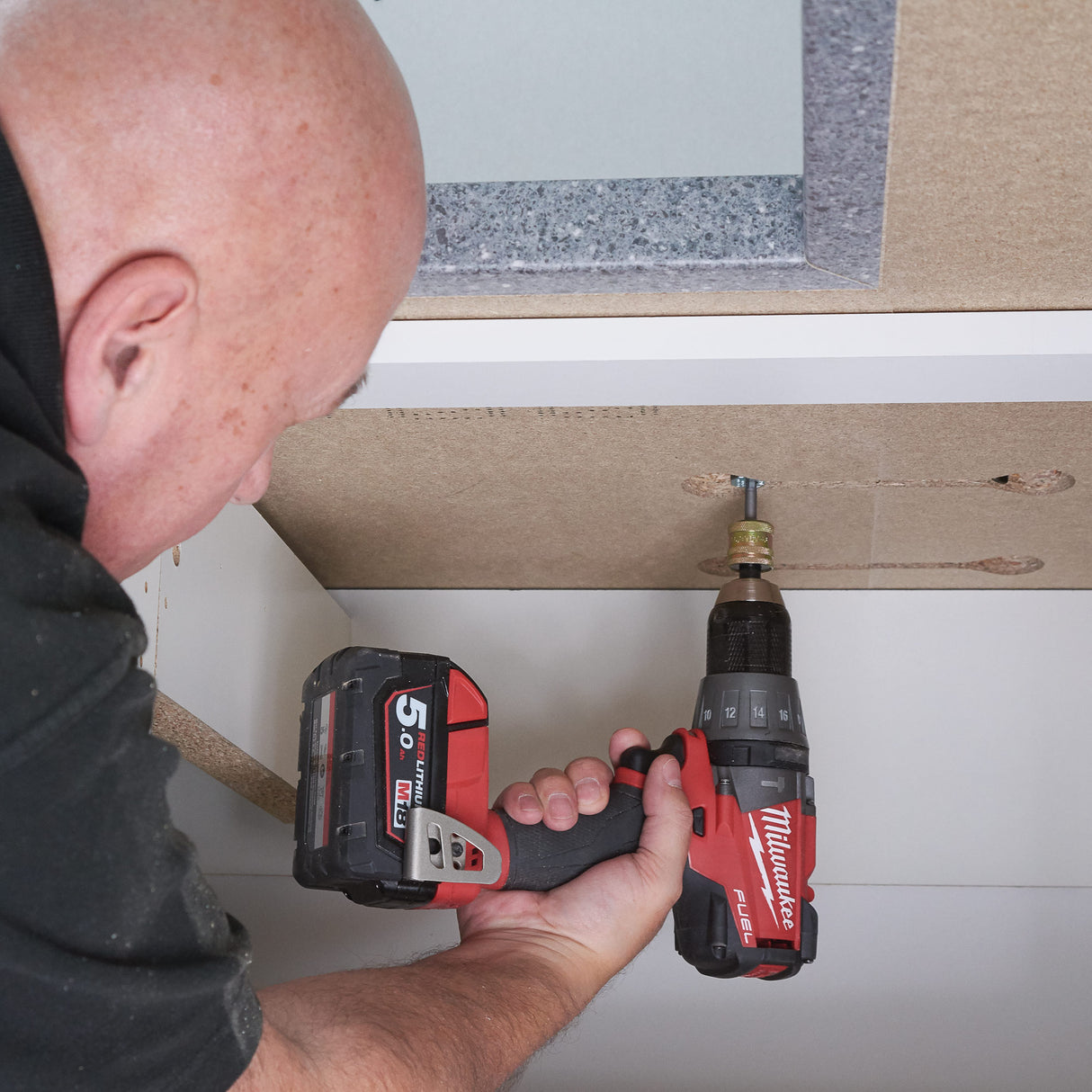 Trend ZIPBOLT Compact Laminate Worktop Connector Kit suits 26-40mm Material Thickness