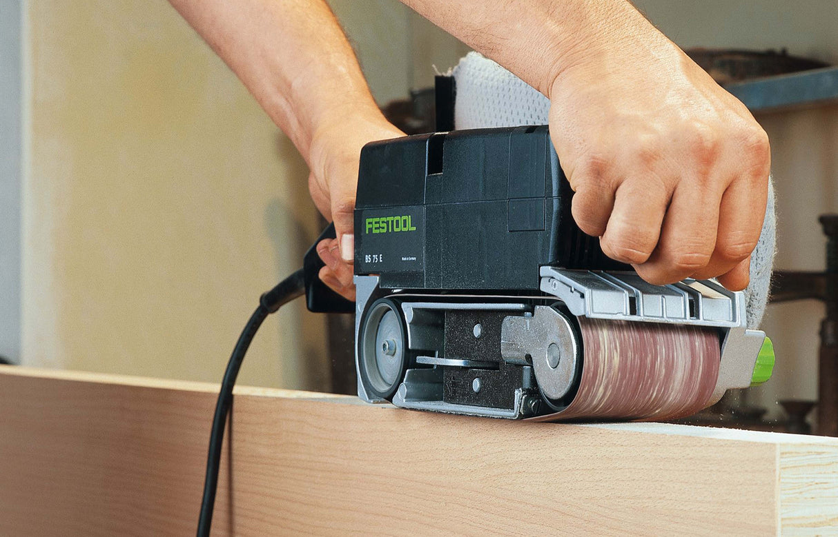 Festool Rubin Abrasive Belt 533x75mm Pack of 10 in use on Festool BS 75 Belt Sander