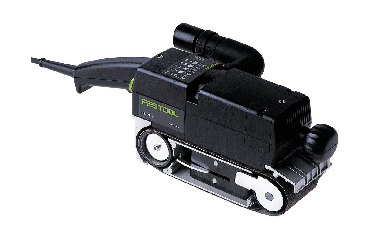 Festool BS 75mm Belt Sander in Systainer with Sanding Frame Set - Sanding frame set attached to the belt sander