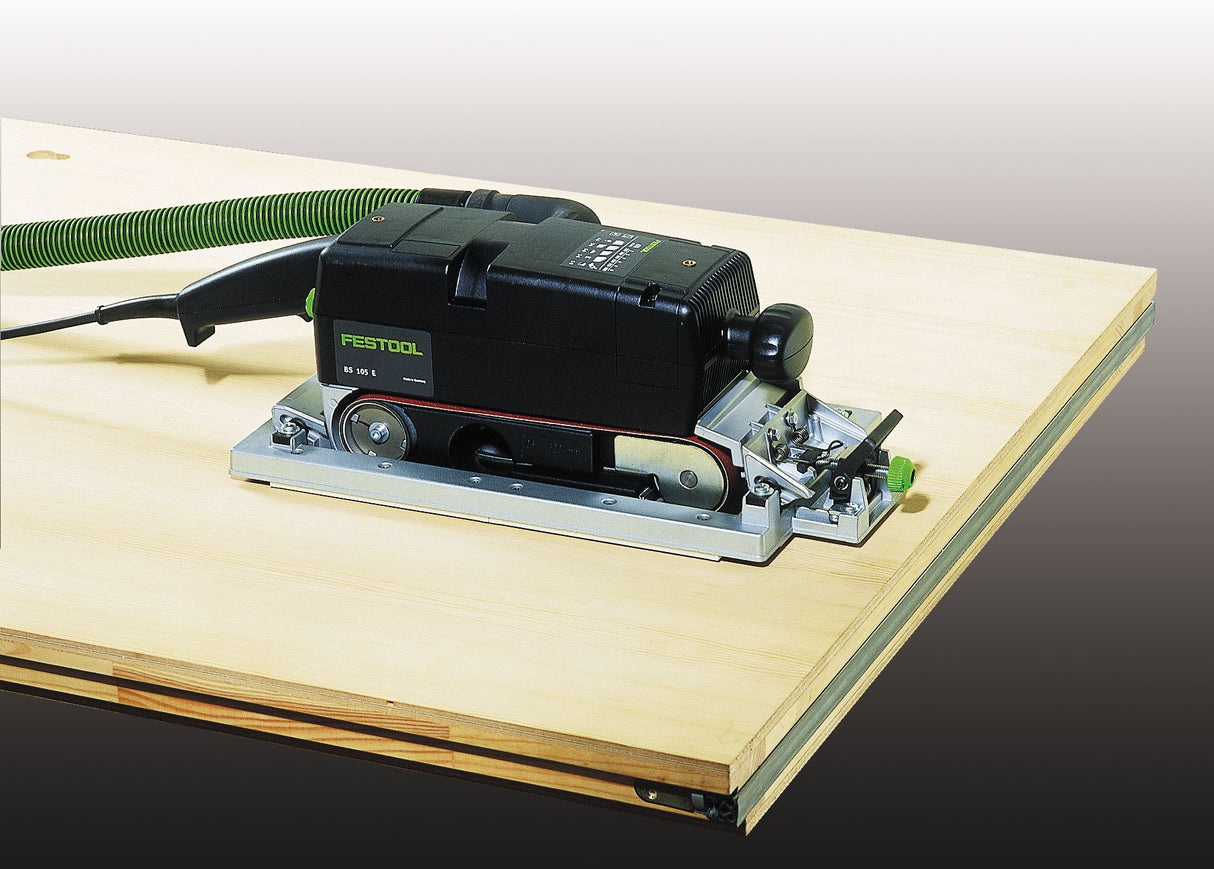 Festool BS 75mm Belt Sander in Systainer with Sanding Frame Set, angled view showing sanding precision