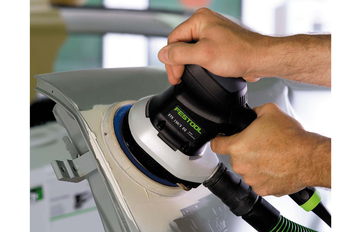 Festool ETS 150/5 Sander in Systainer, ideal for intermediate sanding, high-quality finish, suitable for large surfaces and detail work