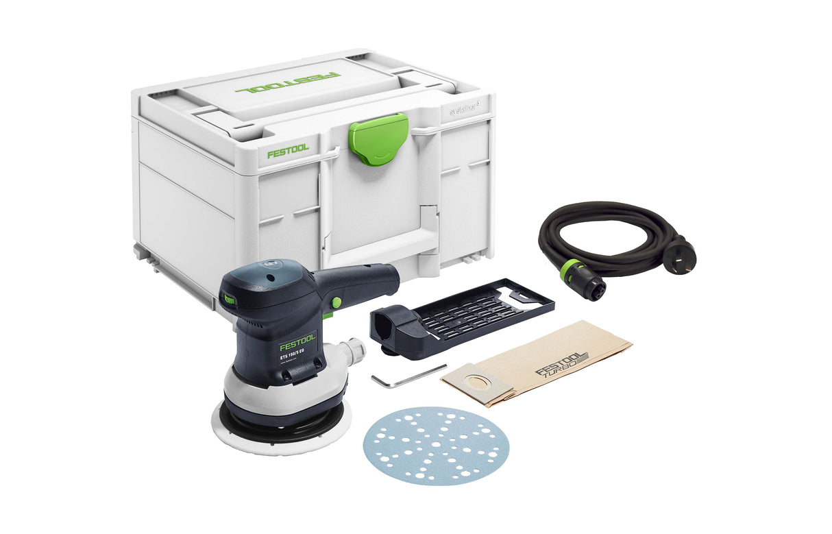Festool ETS 150/5 Random Orbital Sander in Systainer - Ideal intermediate sander with 5mm sanding stroke