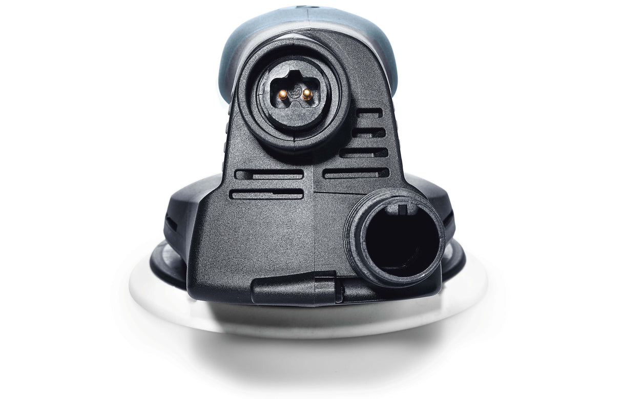 Festool ETS 150mm Random Orbital 5mm Sander in Systainer, intermediate woodworking tool in action