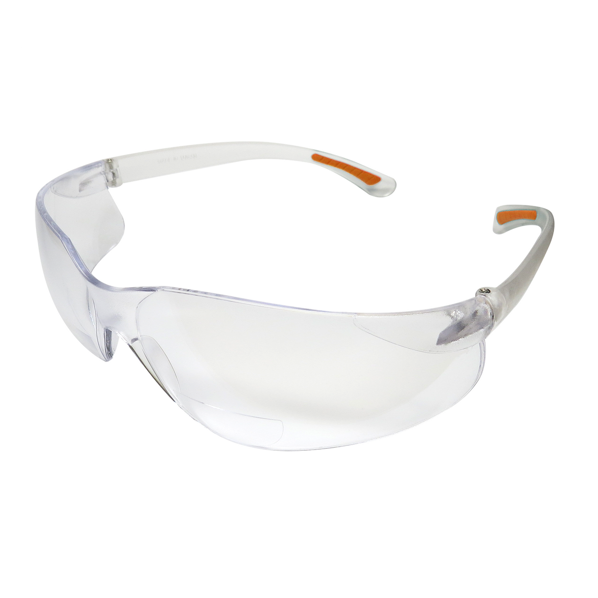 FastCap CatEyes Safety Glasses with 3.0 Bifocal Diopter Magnification, clear lenses on white background