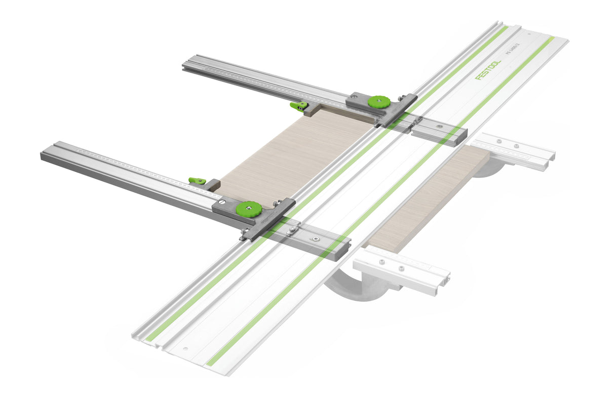 Festool FS Guide Rail Extension Set with adjustable stop and scale for precise cuts