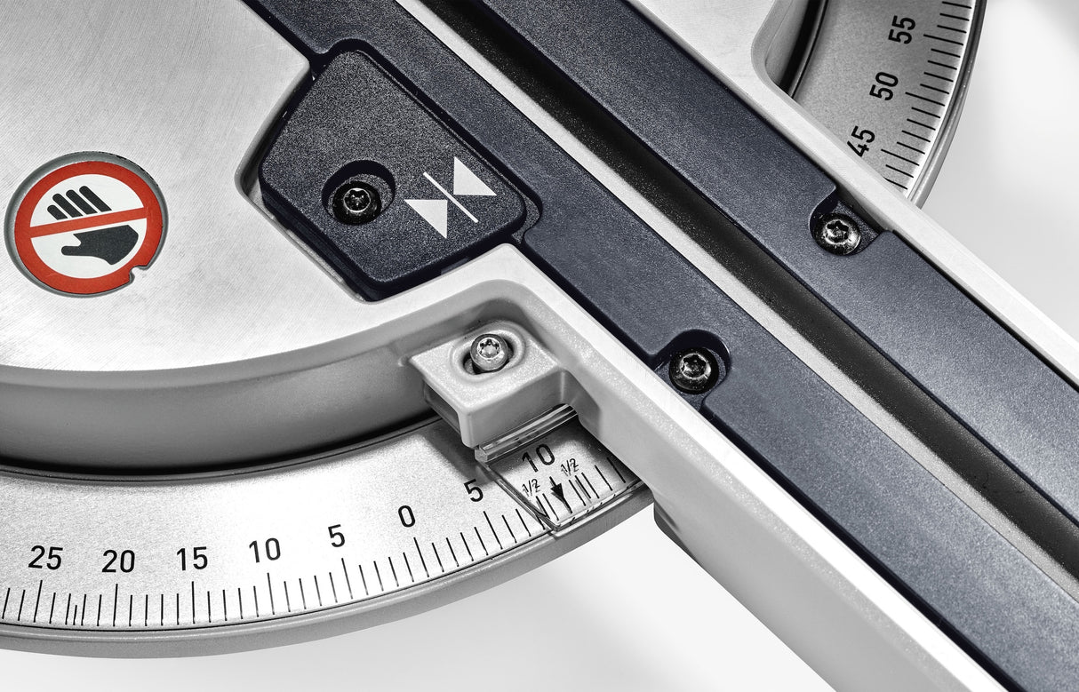 Festool KS 60 KAPEX 216mm Slide Compound Mitre Saw with LED Spotlight in action