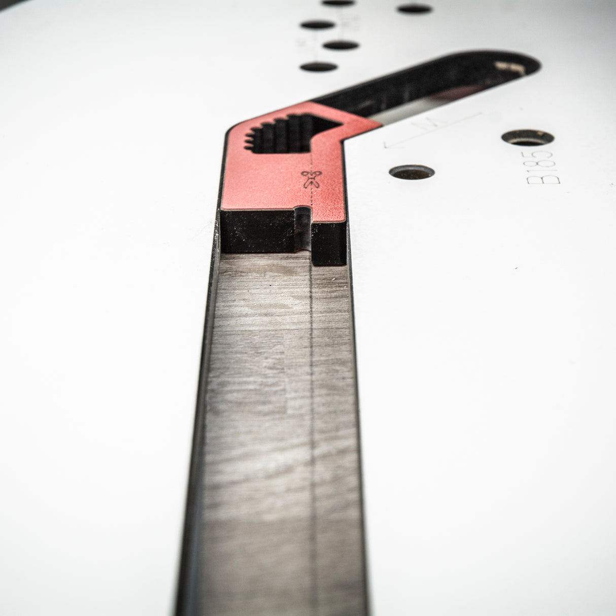 Trend 950mm Professional Kitchen Worktop Router Jig in action with precise laminate routing capabilities