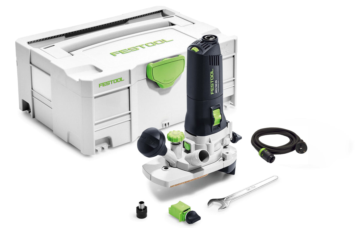 Festool MFK 700 Laminate Trimmer with Brake in Systainer, showing precision edge trimming capability