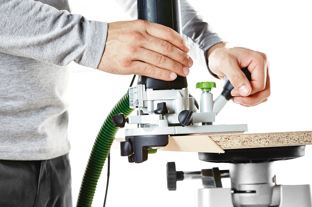 Festool MFK 700 Laminate Trimmer with Brake in Systainer, versatile woodworking tool for edge trimming and corner tasks
