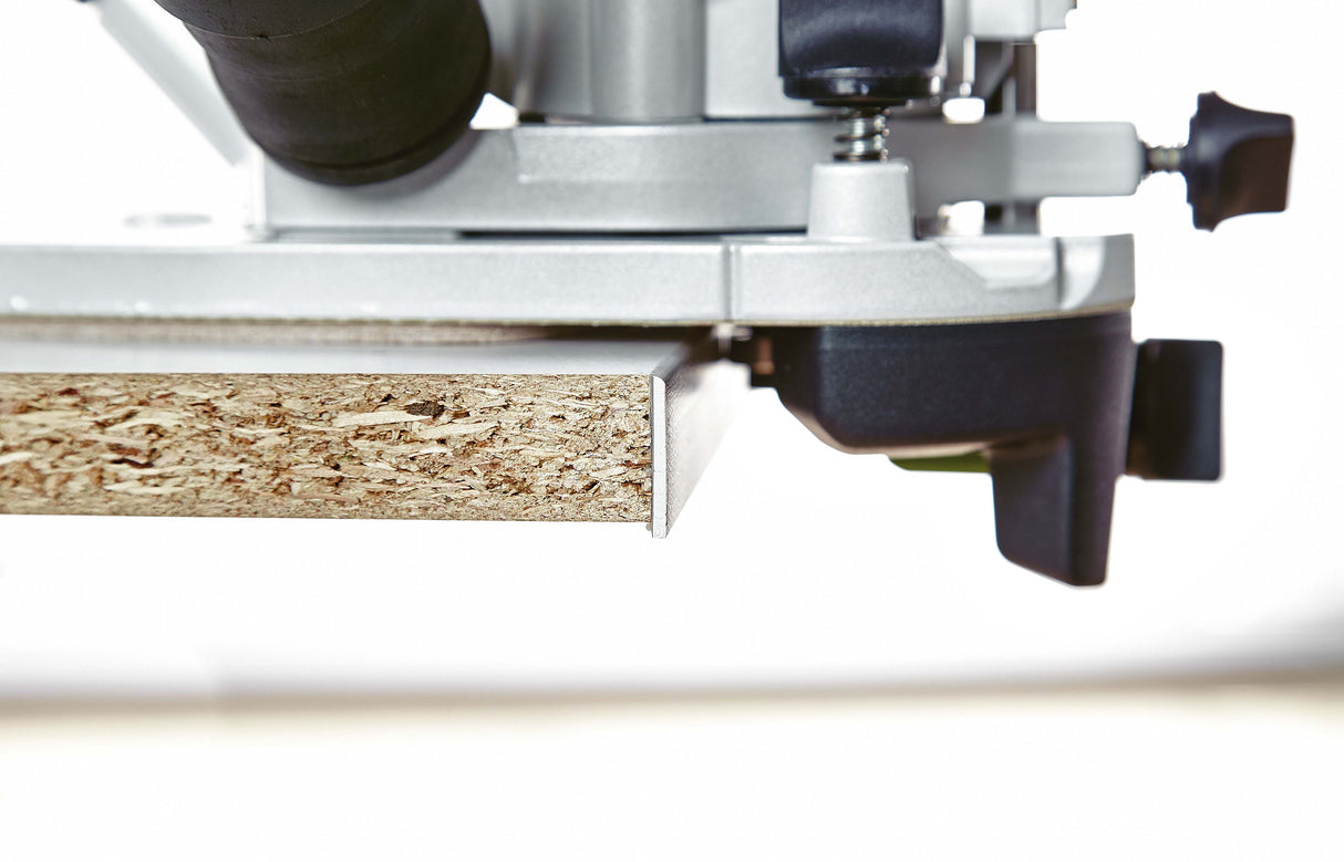 Festool MFK 700 Laminate Trimmer in Systainer, corner and edge trimming application view