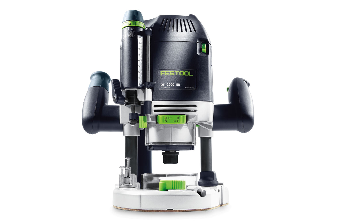 Festool OF 2200 80mm Plunge Router in Systainer showcasing powerful design and precision craftsmanship