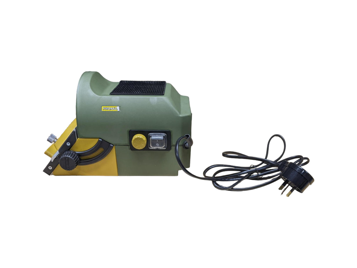 PROXXON TSG-125/E Benchtop Disc Sander 125mm in action on woodwork project