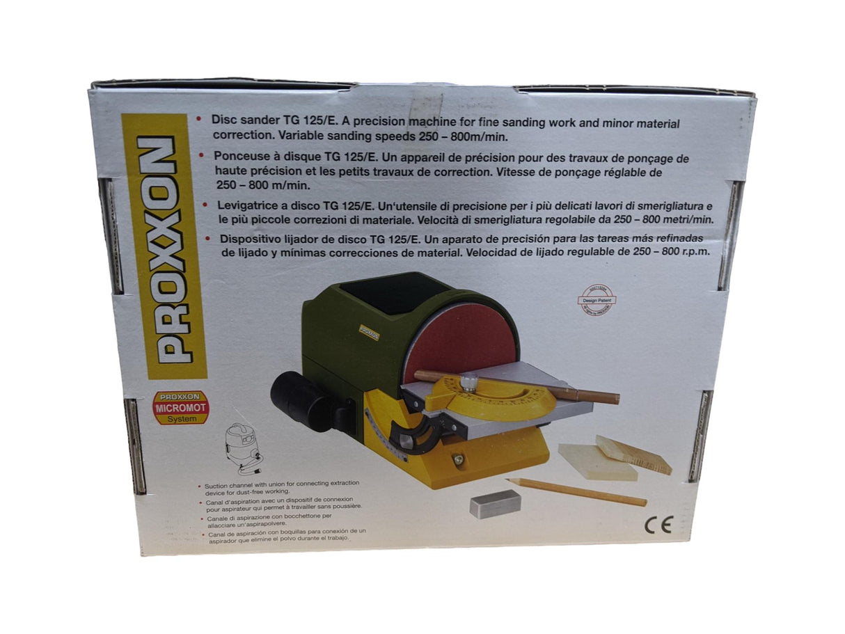 Compact and precise woodwork disc sander by PROXXON, suitable for various materials
