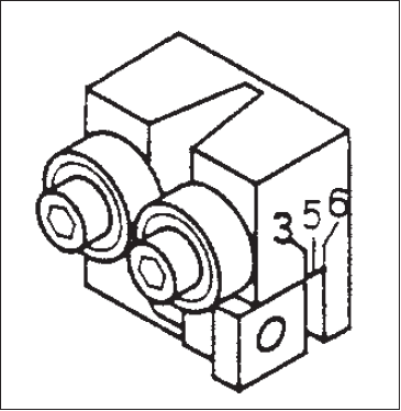 PROXXON Bandsaw Blade Guides for MBS 240/E Micro Bandsaw - Triple ball bearing adjustable blade guide for precise cuts