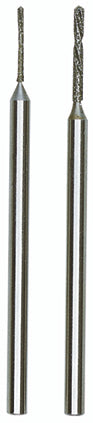 PROXXON Diamond Twist Drill Bits 0.8mm & 1.2mm pack of 2 for precision drilling in hard materials
