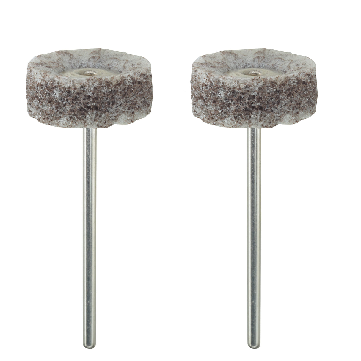 PROXXON 20mm Cylindrical Nylon Fleece Brushes pack of 2 in action on metal surface