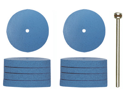 Flexible silicone polishing wheels for precise metal finishing, 22mm diameter, pack of 10