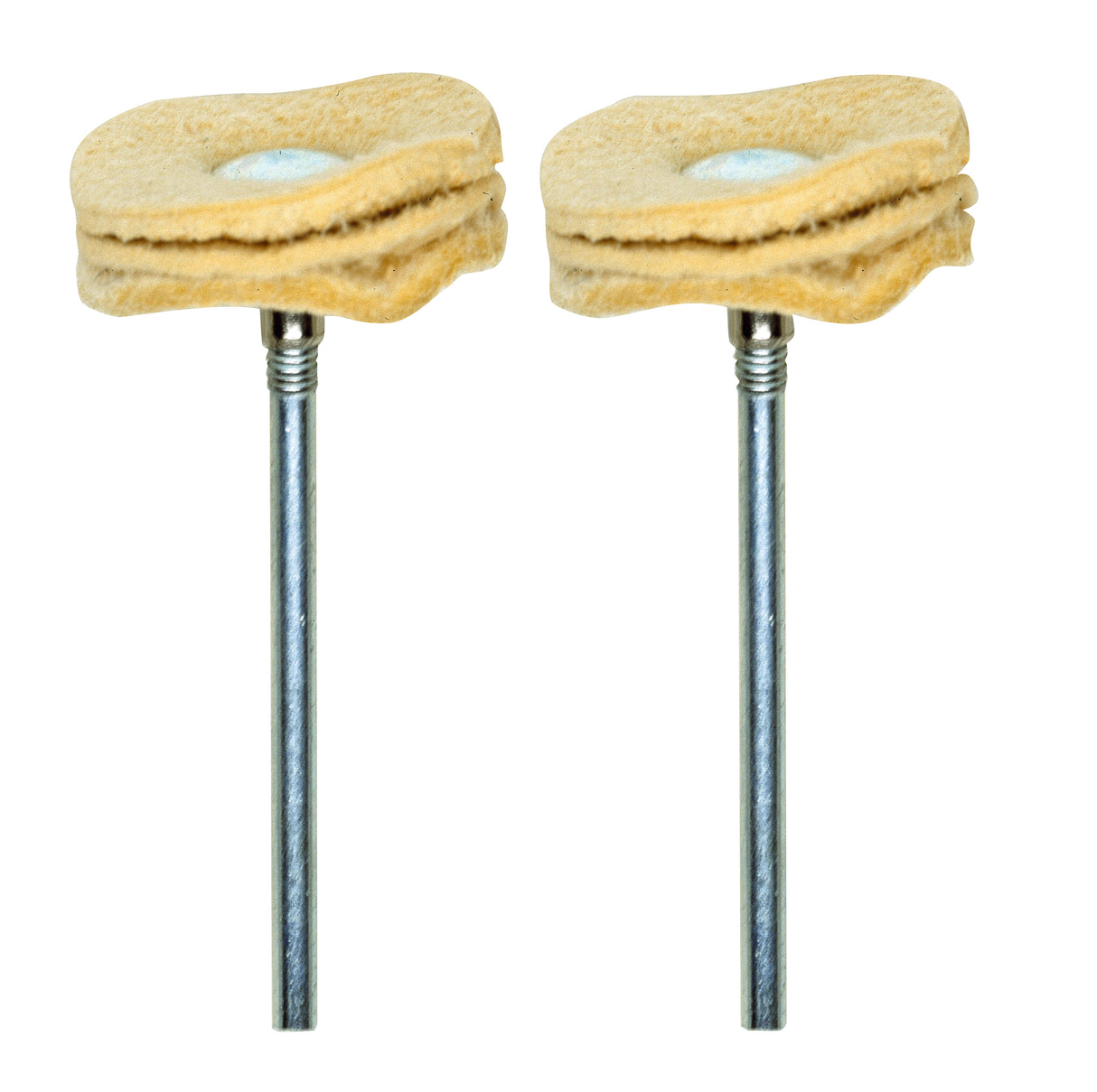 PROXXON 22mm cylindrical chamois leather polishers for metal, gold, silver, and ceramics polishing