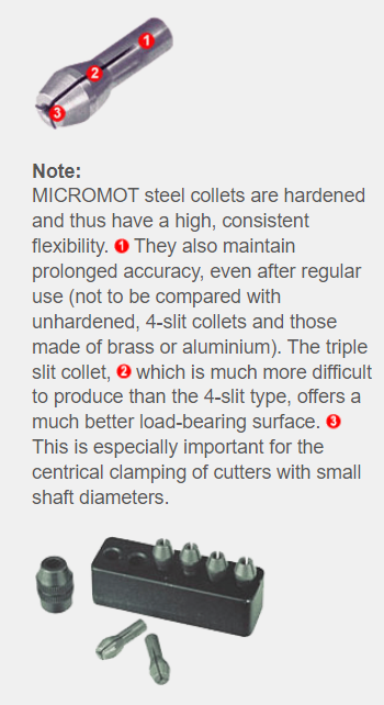 PROXXON FBS-230/E Rotary Tool with Hard Case and Bits in use on wood project