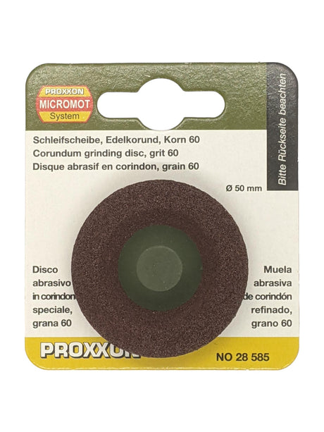 PROXXON 60 Grit Corundum Grinding Disc for Long Neck Angle Grinder LHW, 50mm Diameter