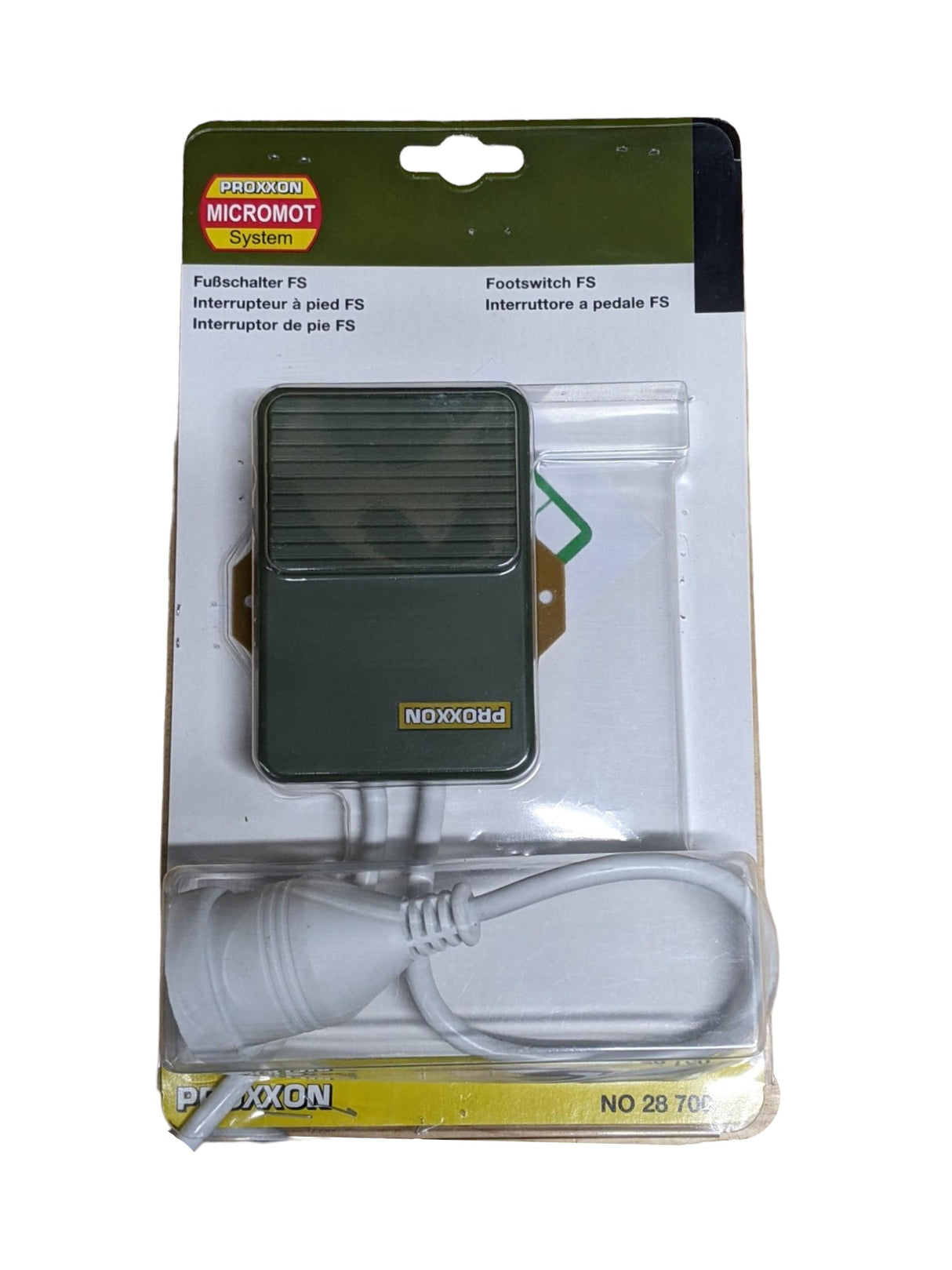 PROXXON Footswitch for portable & stationary machines, suitable for tools with AU plug up to 500W