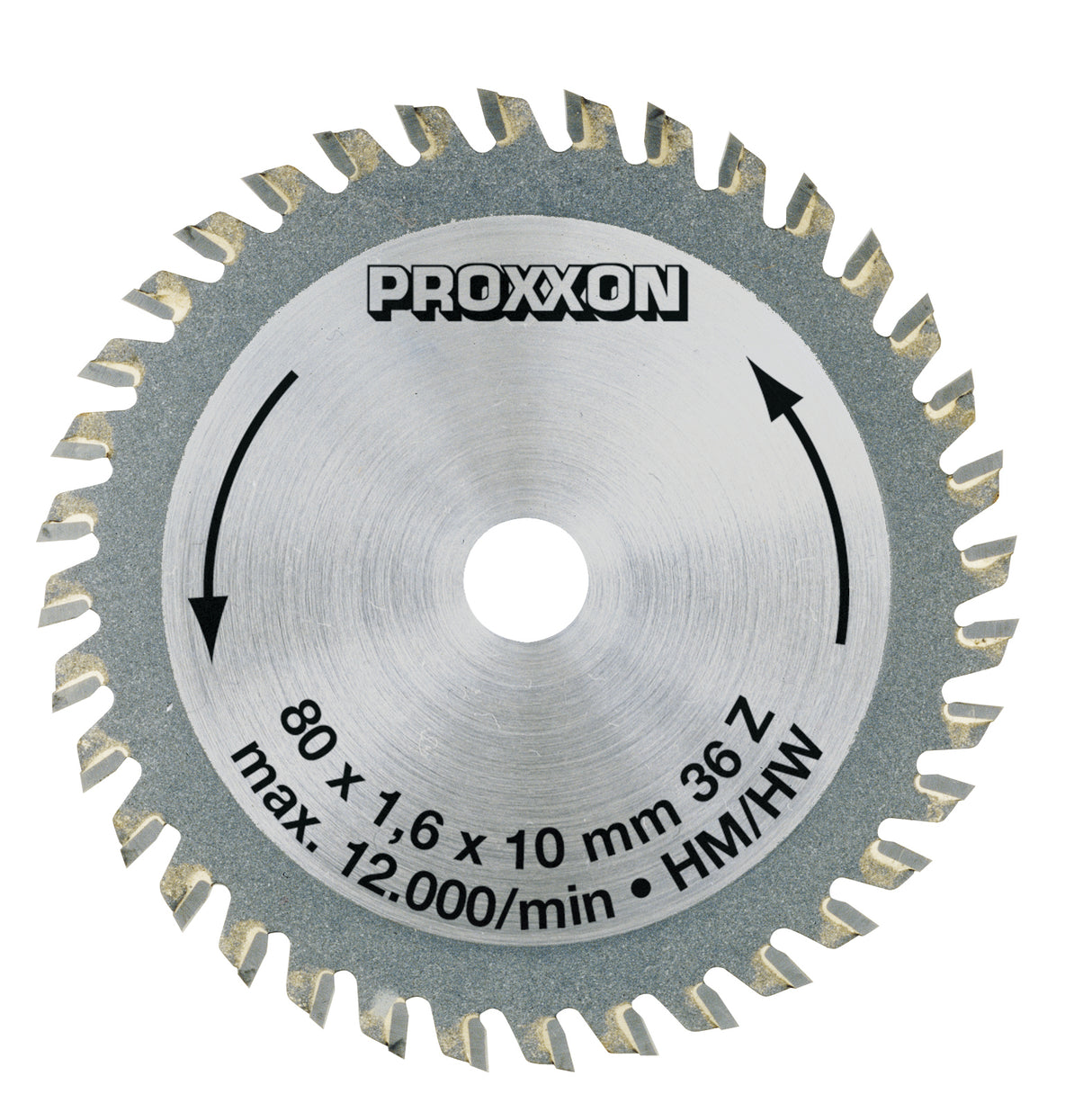 PROXXON Tungsten Tipped Circular Saw Blade 80mm Diameter - Ideal for precise cuts on FET & KGS-80 saws