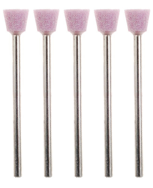 PROXXON 7mm Cone Corundum Grinding Bits - Pack of 5, high-quality tools for grinding hard materials