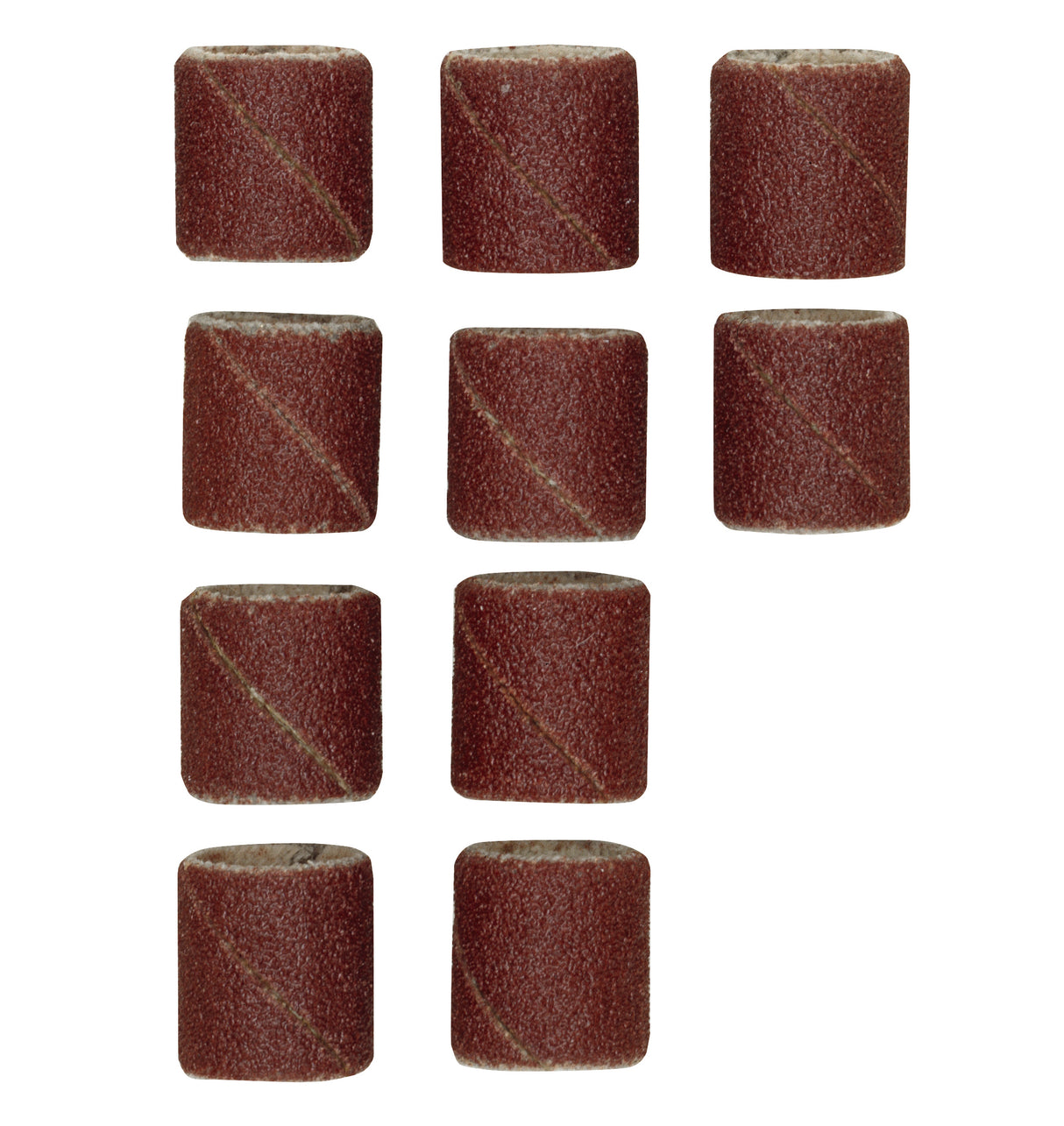 PROXXON 14mm Sanding Drums 120 Grit Pack of 10 in use on grey cast iron surface