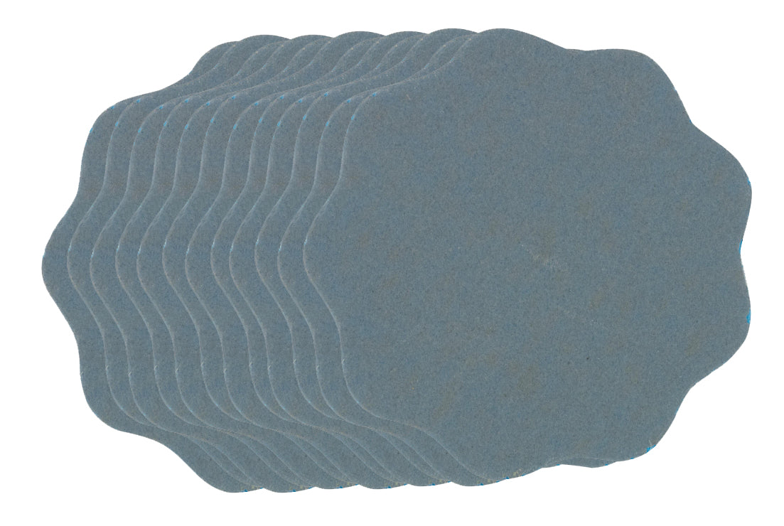 PROXXON Sanding Discs Wave-Edged 1000 Grit Pack of 12 in use for precision automotive spot repair