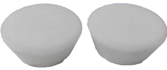 PROXXON conical polishing sponges in black and white, 50mm, pack of 2, hook & loop fastening
