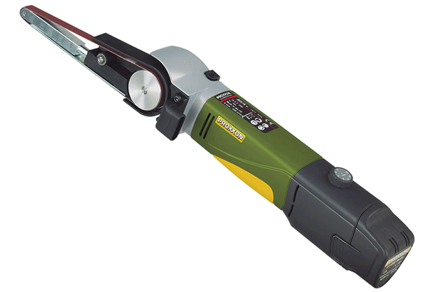 PROXXON MICROMOT BS/A Power File Belt Sander Kit in use on woodworking project